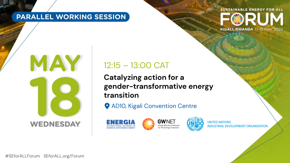 SEforALL Forum event: Catalyzing action for a gender-transformative energy transition